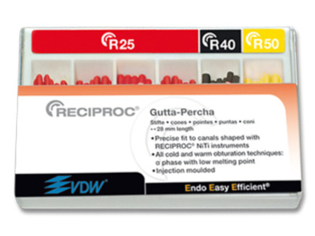 VDW gutaperčové čepy pro Reciproc, SADA R25-R50