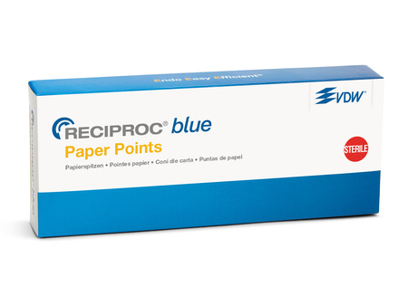 VDW - Sterilní papírové čepy pro Reciproc BLUE, vel. 025