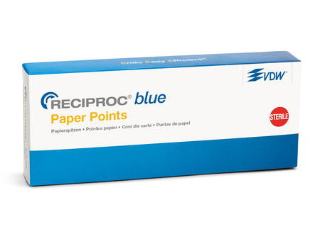 VDW - Sterilní papírové čepy pro Reciproc BLUE, vel. 050