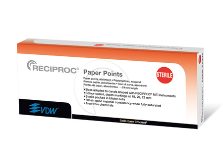VDW - Sterilní papírové čepy pro Reciproc, vel. 050