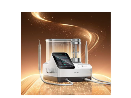 Woodpecker PT-E Dental Scaler + Air Polisher, ultrazvuk s pískovačem pro supragingivální a subgingivální ošetření